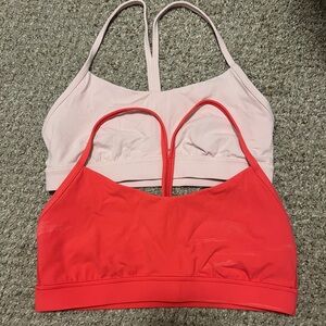 Lululemon Flowy Y Bra Nulu Women's Pink and Red Sports Bras